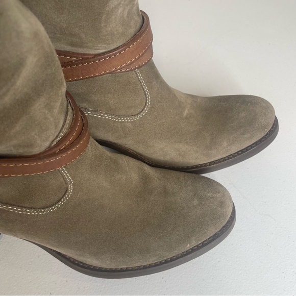 FRYE Taupe Suede JANE Strappy Knee High Boots sz 8 - Picture 9 of 12